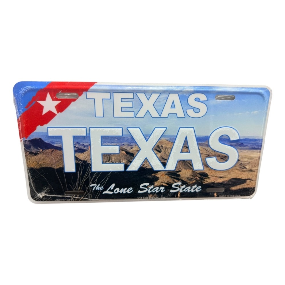 Texas Lone Star State Novelty License Plate Front Car Auto Tag Aluminum